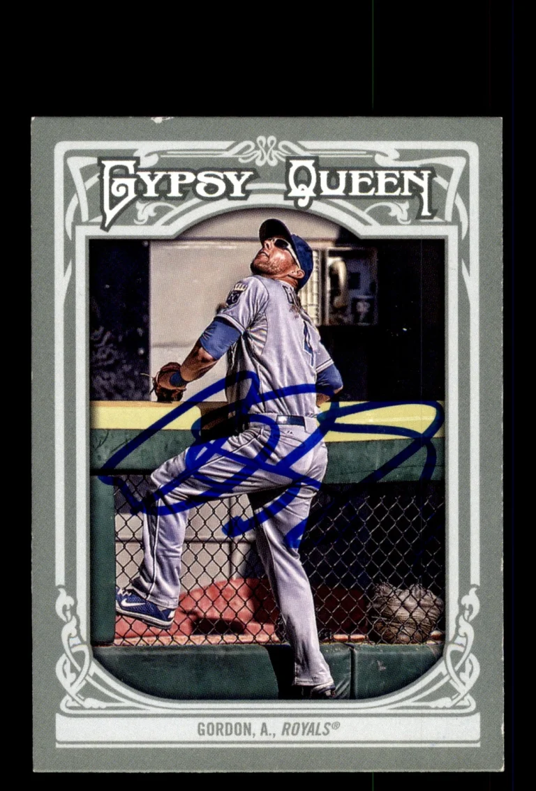 Signed Baseball Card Auto Alex Gordon 2013 Topps Gypsy Queen #141 Royals