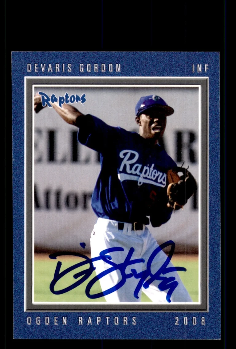 Signed Baseball Card Auto Devaris Dee Gordon 2008 Grandstand Ogden Raptors RC