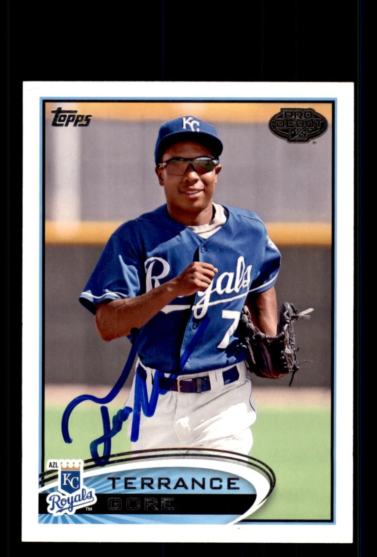 Signed Baseball Card Auto Terrance Gore 2012 Topps Pro Debut #173