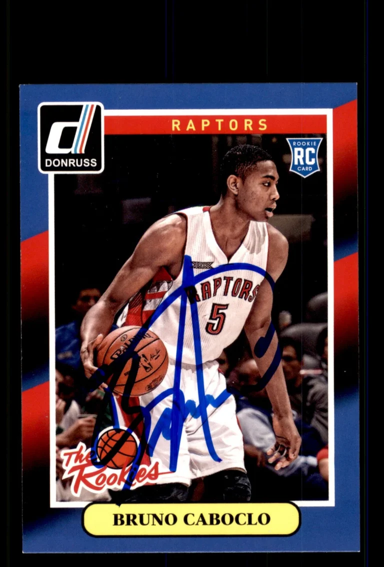 Signed Basketball Card Auto Bruno Caboclo 2014-15 Donruss #22 Toronto Raptors