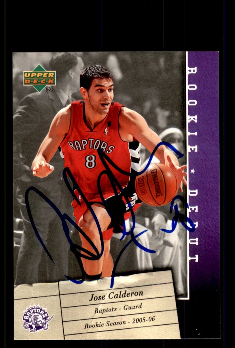 Signed Basketball Card Auto Jose Calderon 2006-07 Upper Deck #93 Toronto Raptors