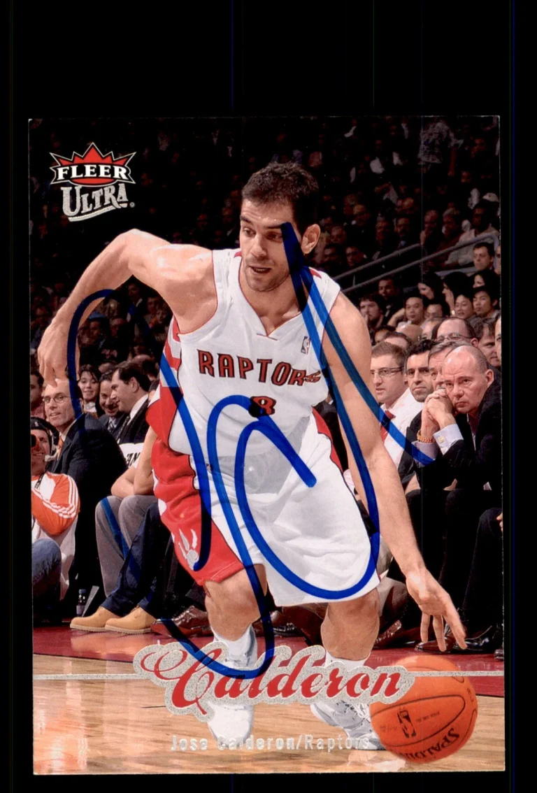 Signed Basketball Card Auto Jose Calderon 2007-08 Ultra #188 Toronto Raptors