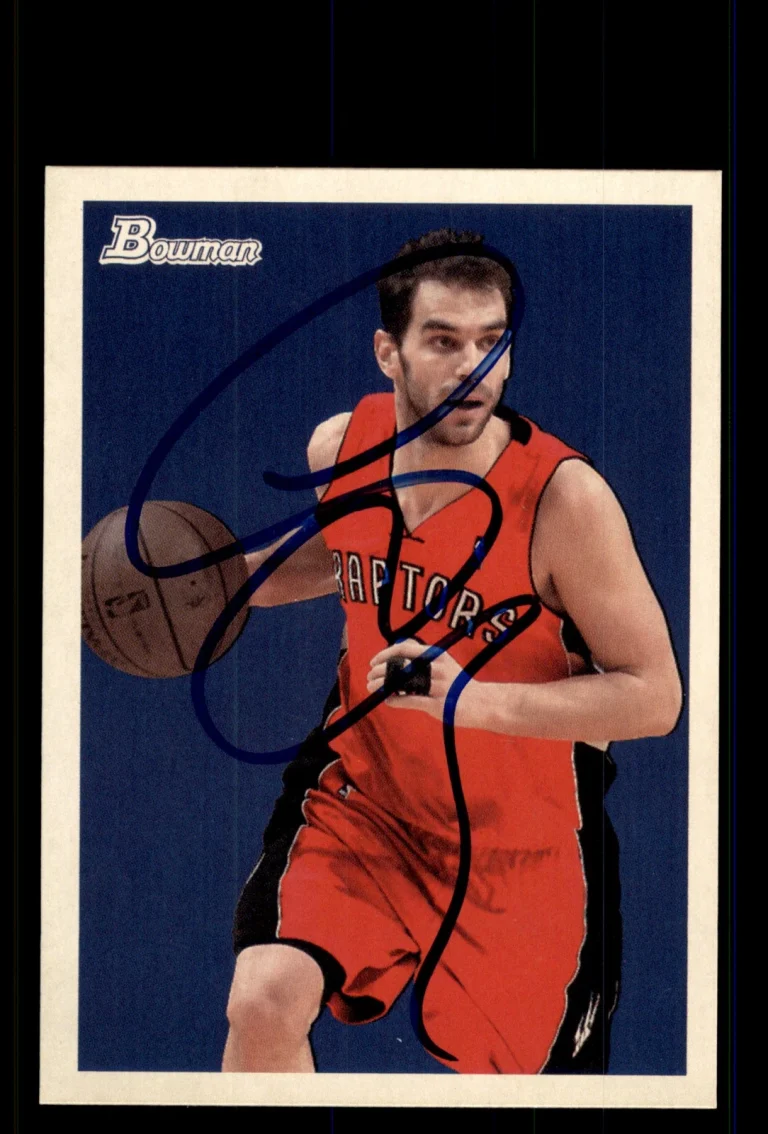 Signed Basketball Card Auto Jose Calderon 2009-10 Bowman 48 #73 Toronto Raptors