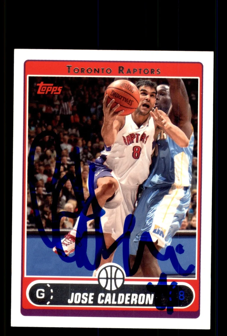 Signed Basketball Card Auto Jose Calderon 2006-07 Topps #115 Toronto Raptors