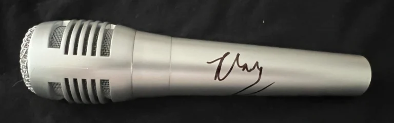 SIGNED MICROPHONE AUTOGRAPH KAT MCNAMARA SINGER ACTOR KANSAS CITY
