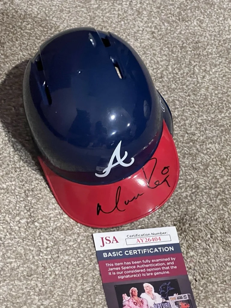 MATT RYAN SIGNED ATLANTA BRAVES MINI BASEBALL BATTING HELMET FALCONS QB JSA COA