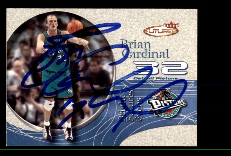 Signed Basketball Card Auto Brian Cardinal 2000-01 Fleer Futures #234 Pistons