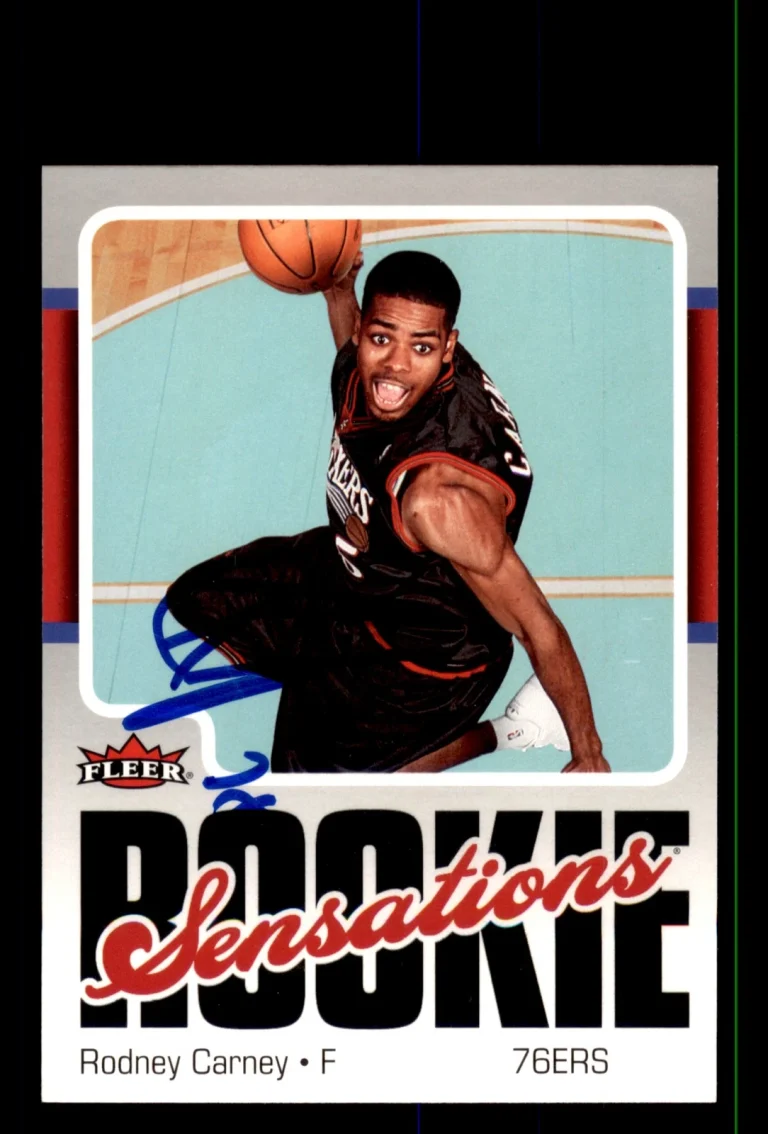 Signed Basketball Card Auto Rodney Carney 2006-07 Fleer #RS-RC 76ers