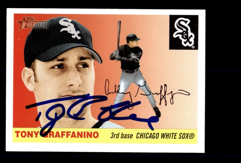 Signed Baseball Card Auto Tony Graffanino 2004 Topps Heritage #257 White Sox