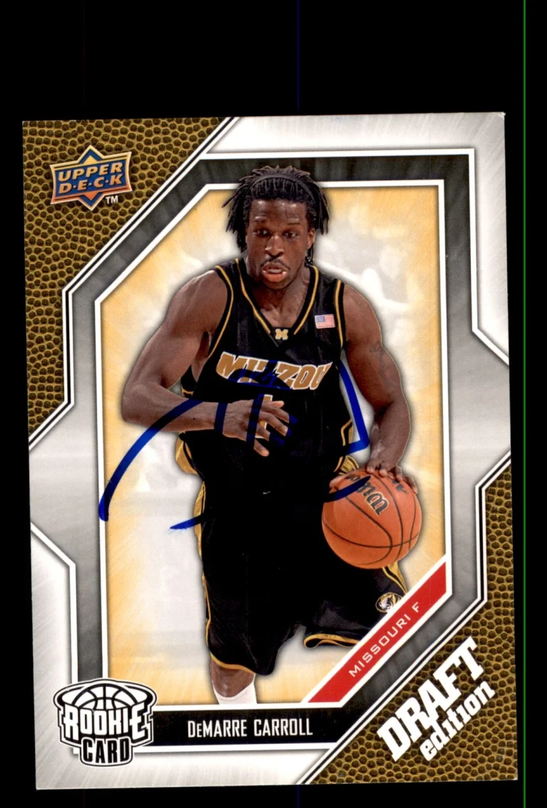 Signed Basketball Card Auto DeMarre Carroll 2009-10 Upper Deck #25 MU Tigers