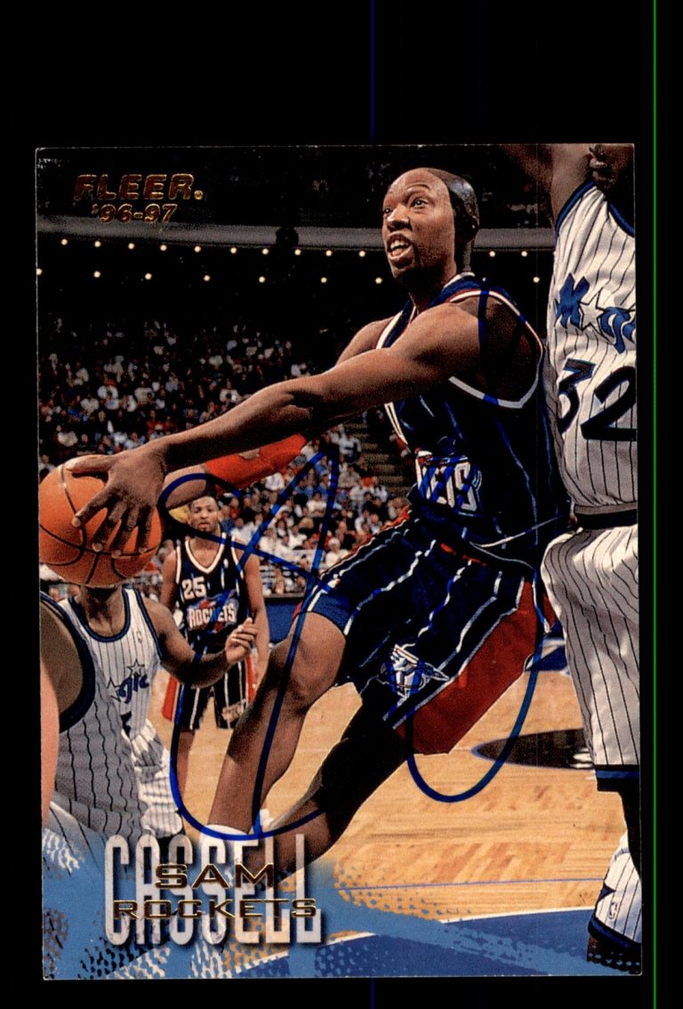 Signed Basketball Card Auto Sam Cassell 1996-97 Fleer #39 Houston Rockets