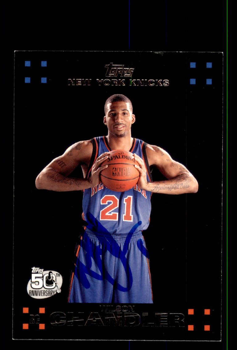 Signed Basketball Card Auto Wilson Chandler 2007-08 Topps #133 New York Knicks