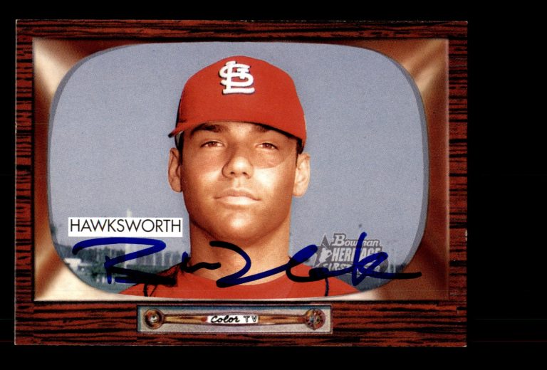 Signed Baseball Card Auto Blake Hawksworth 2004 Bowman Heritage #320 Cardinals