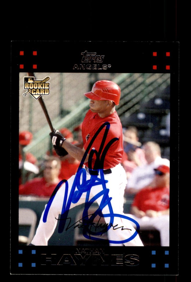 Signed Baseball Card Auto Nathan Haynes 2007 Topps #UH181 Angels