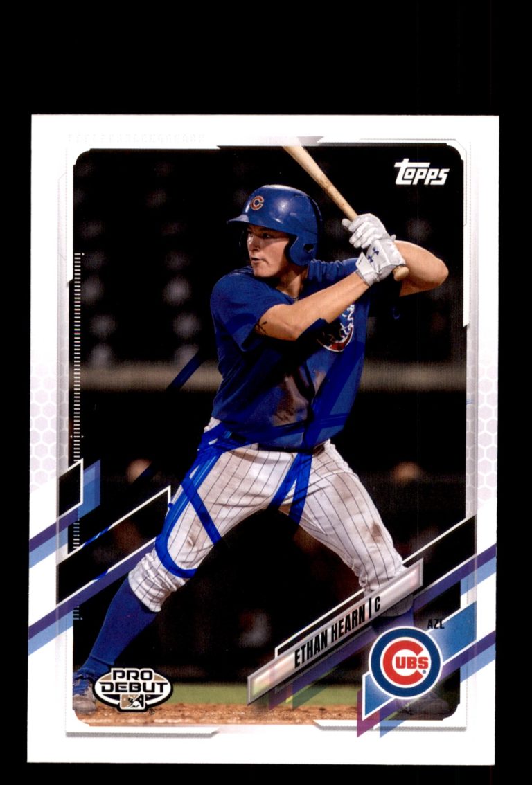 Signed Baseball Card Auto Ethan Hearn 2021 Topps Pro Debut #PD-121 AZL Cubs