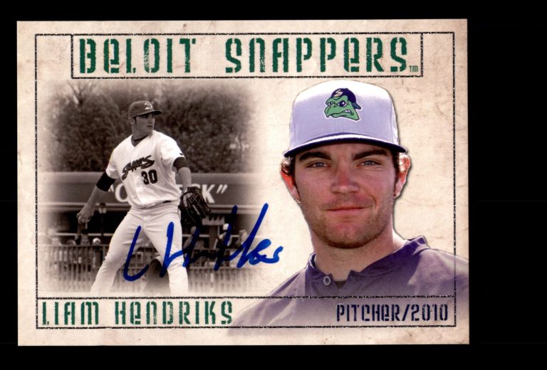 Signed Baseball Card Auto Liam Hendriks 2010 Grandstand Beloit Snappers RC