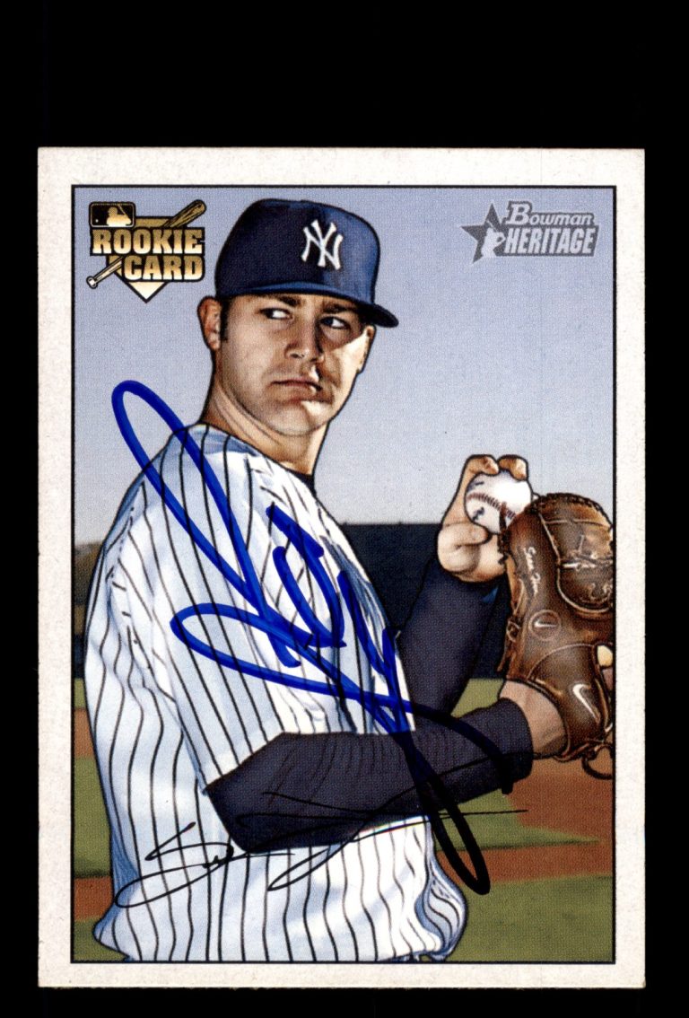 Signed Baseball Card Auto Sean Henn 2007 Bowman Heritage #204 New York Yankees