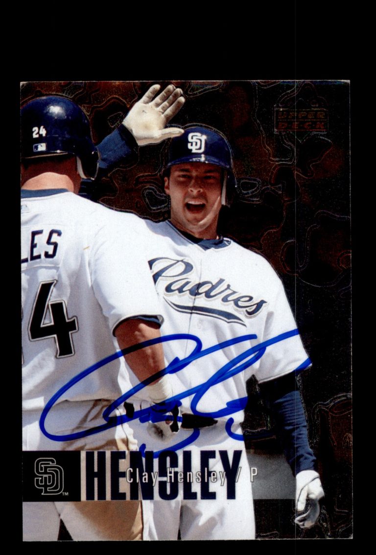 Signed Baseball Card Auto Clay Hensley 2006 Upper Deck #771 San Diego Padres