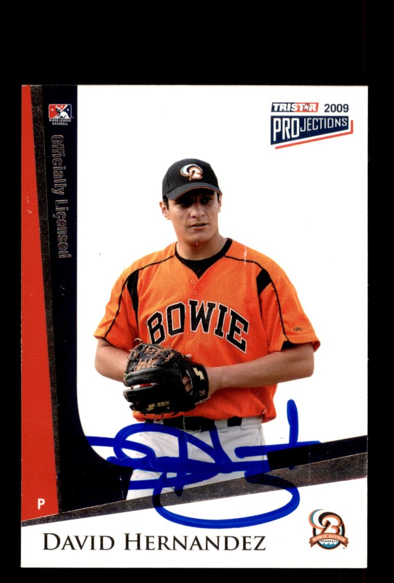 Signed Baseball Card Auto David Hernandez 2009 TriStar PROjections #106 Baysox