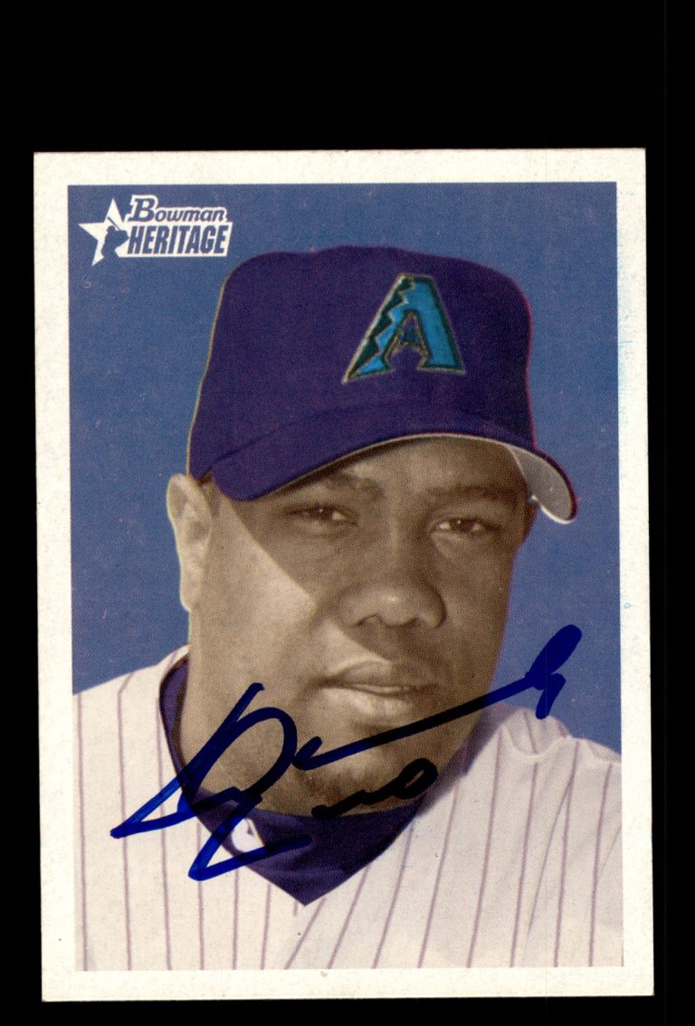 Signed Baseball Card Auto Livan Hernandez 2006 Bowman Heritage #24 Diamondbacks