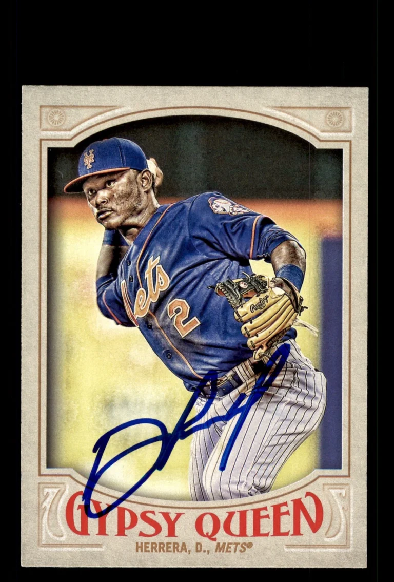 Signed Baseball Card Auto Dilson Herrera 2016 Topps Gypsy Queen #297 Mets