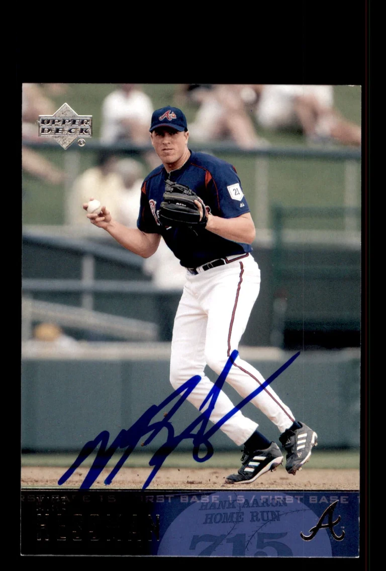 Signed Baseball Card Auto Mike Hessman 2004 Upper Deck #290 Atlanta Braves