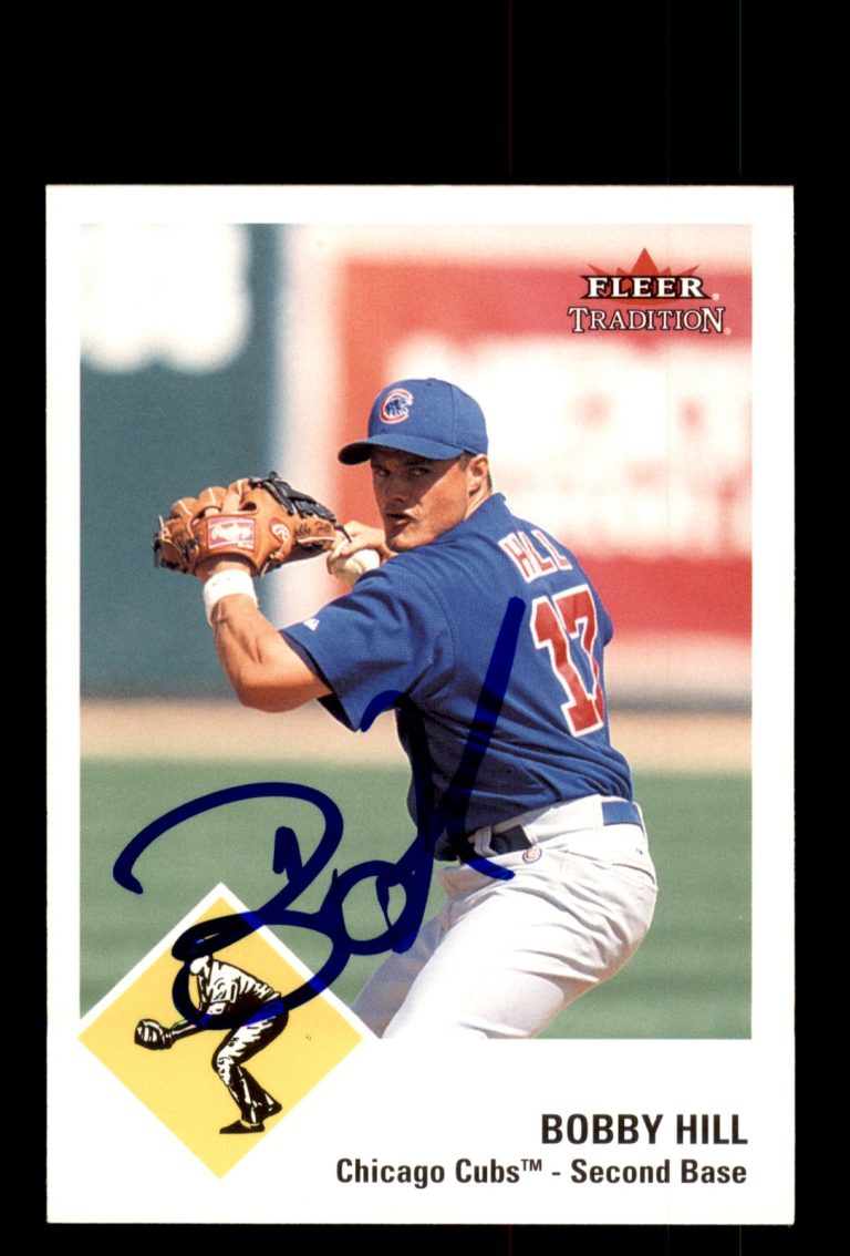 Signed Baseball Card Auto Bobby Hill 2003 Fleer Tradition #381 Chicago Cubs