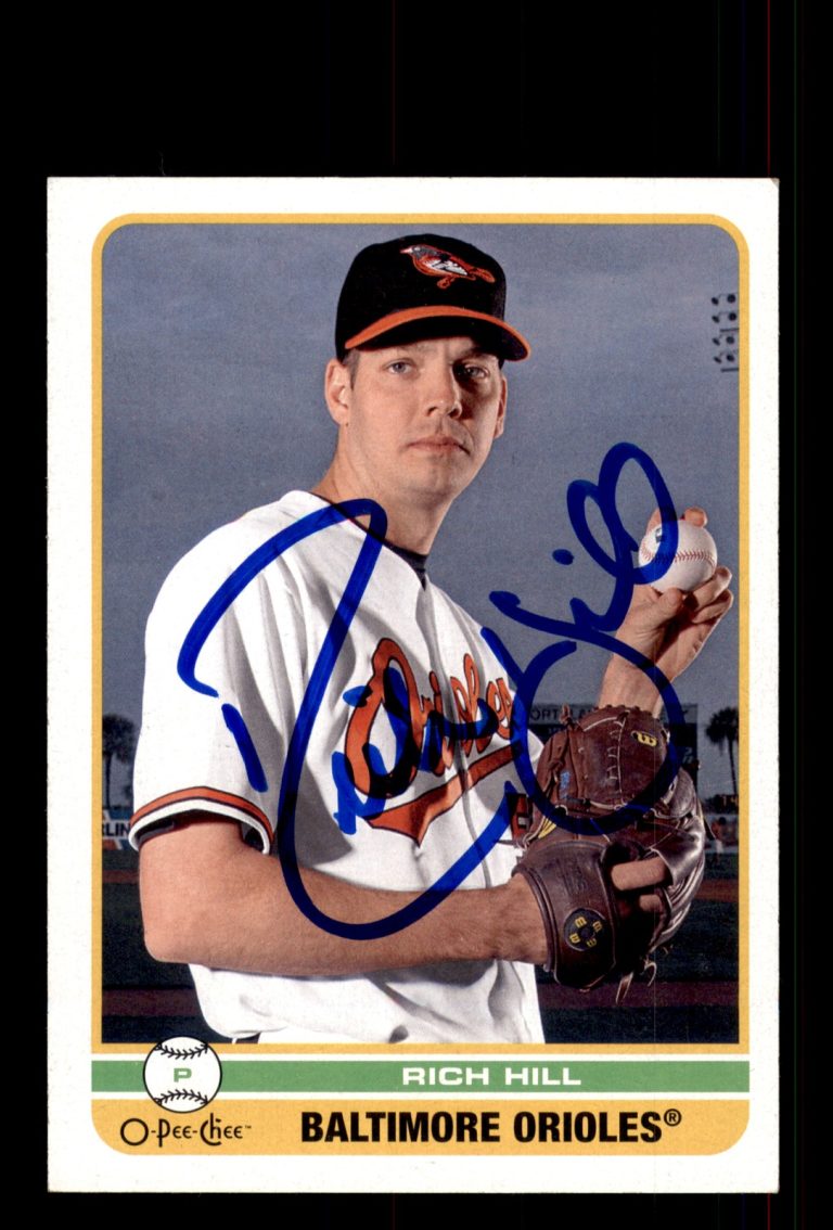 Signed Baseball Card Auto Rich Hill 2009 O-Pee-Chee #410 Baltimore Orioles
