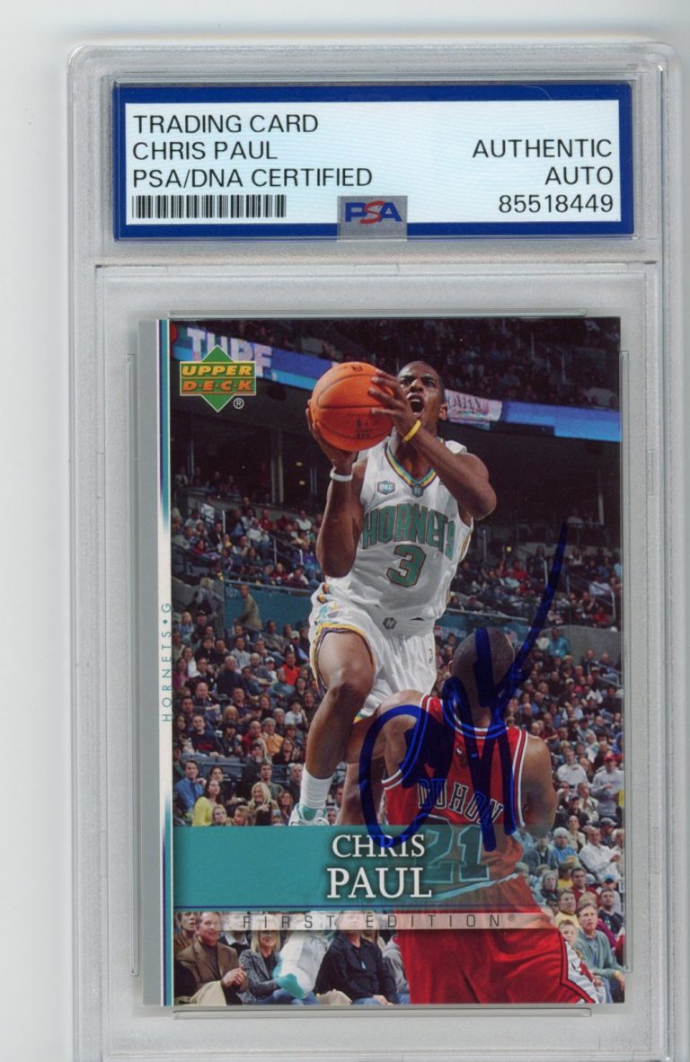 Signed Basketball Card Auto Chris Paul 2007-08 Upper Deck First Edition PSA/DNA