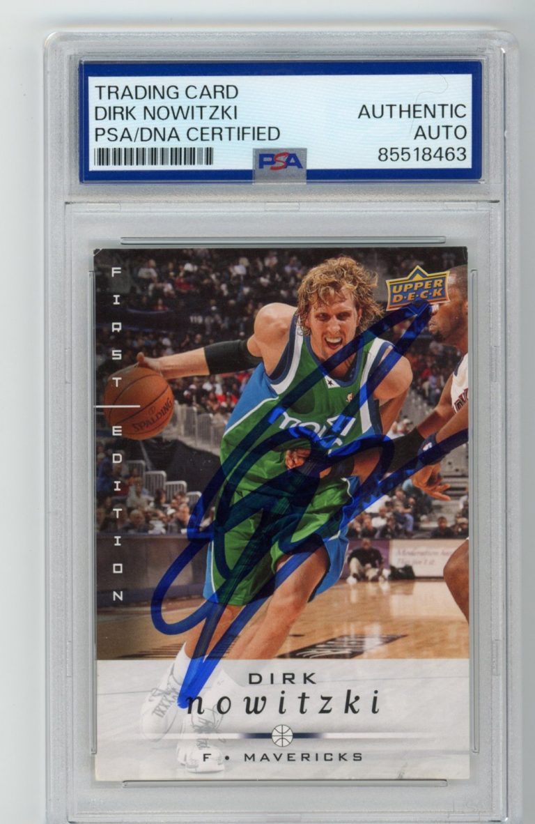 Signed Basketball Card Auto Dirk Nowitzki 2008-09 Upper Deck First Ed. PSA/DNA
