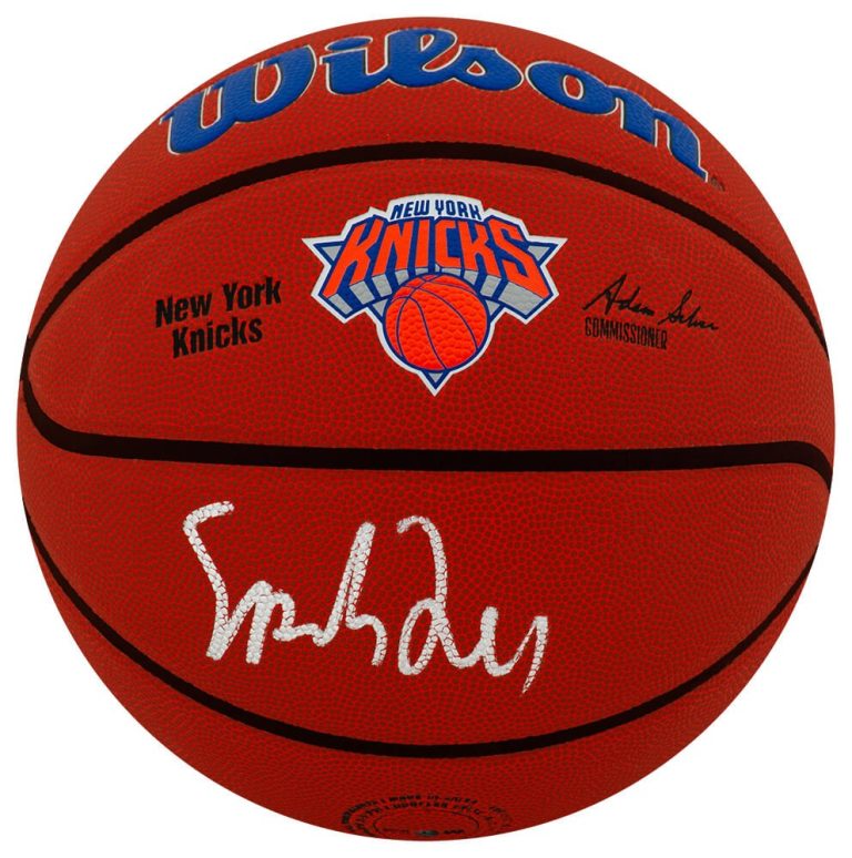 Spike Lee Signed New York Knicks Logo Wilson NBA Basketball - (SCHWARTZ COA)