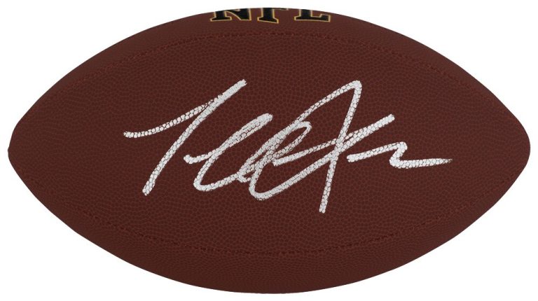 Terrell Suggs Signed Wilson Super Grip F/S NFL Football - (SCHWARTZ COA)