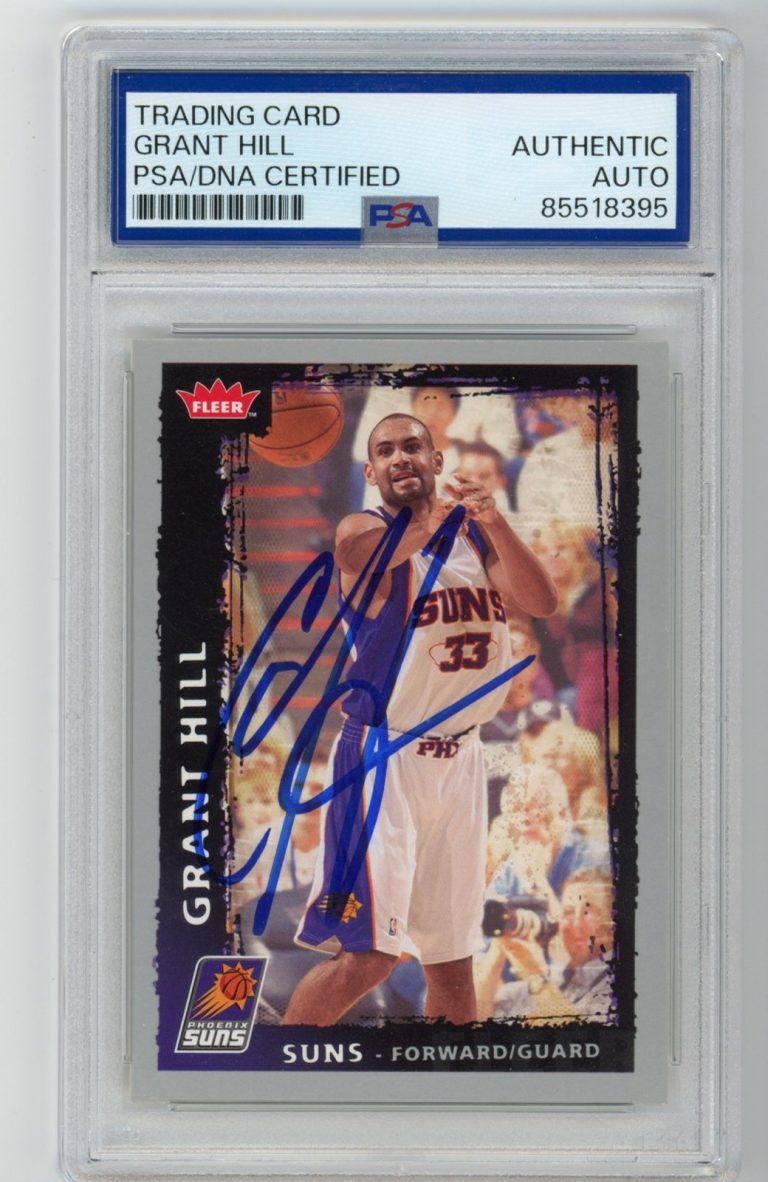 Signed Basketball Card Auto Grant Hill 2008-09 Fleer #136 Phoenix Suns PSA/DNA