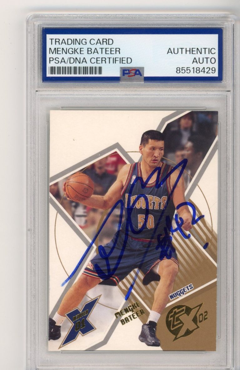 Signed Basketball Card Auto Mengke Bateer 2002-03 Topps Xpectations #68 PSA/DNA
