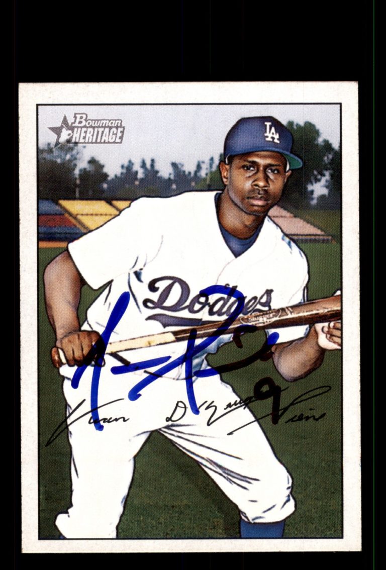 Signed Baseball Card Auto Juan Pierre 2007 Bowman Heritage #147 Dodgers