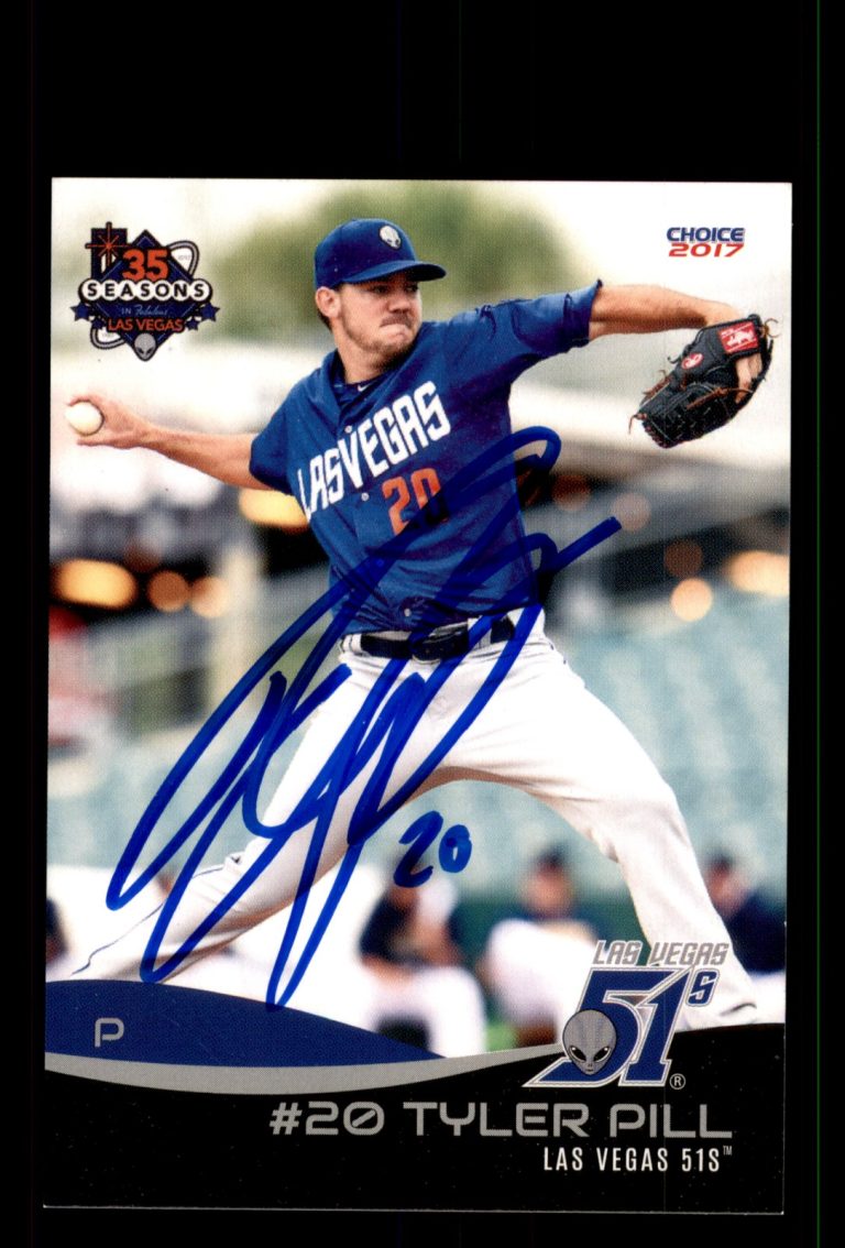 Signed Baseball Card Auto Tyler Pill 2017 Choice Las Vegas 51s