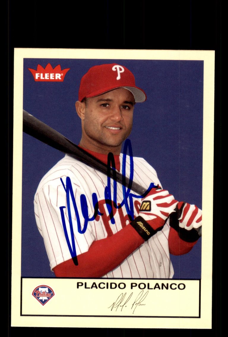 Signed Baseball Card Auto Placido Polanco 2005 Fleer Tradition #94 Phillies