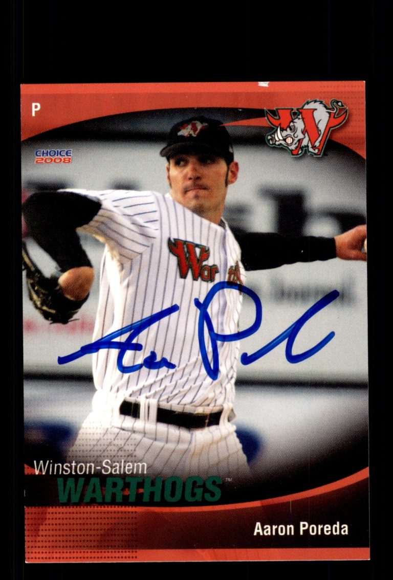 Signed Baseball Card Auto Aaron Poreda 2008 Choice Winston-Salem Warthogs