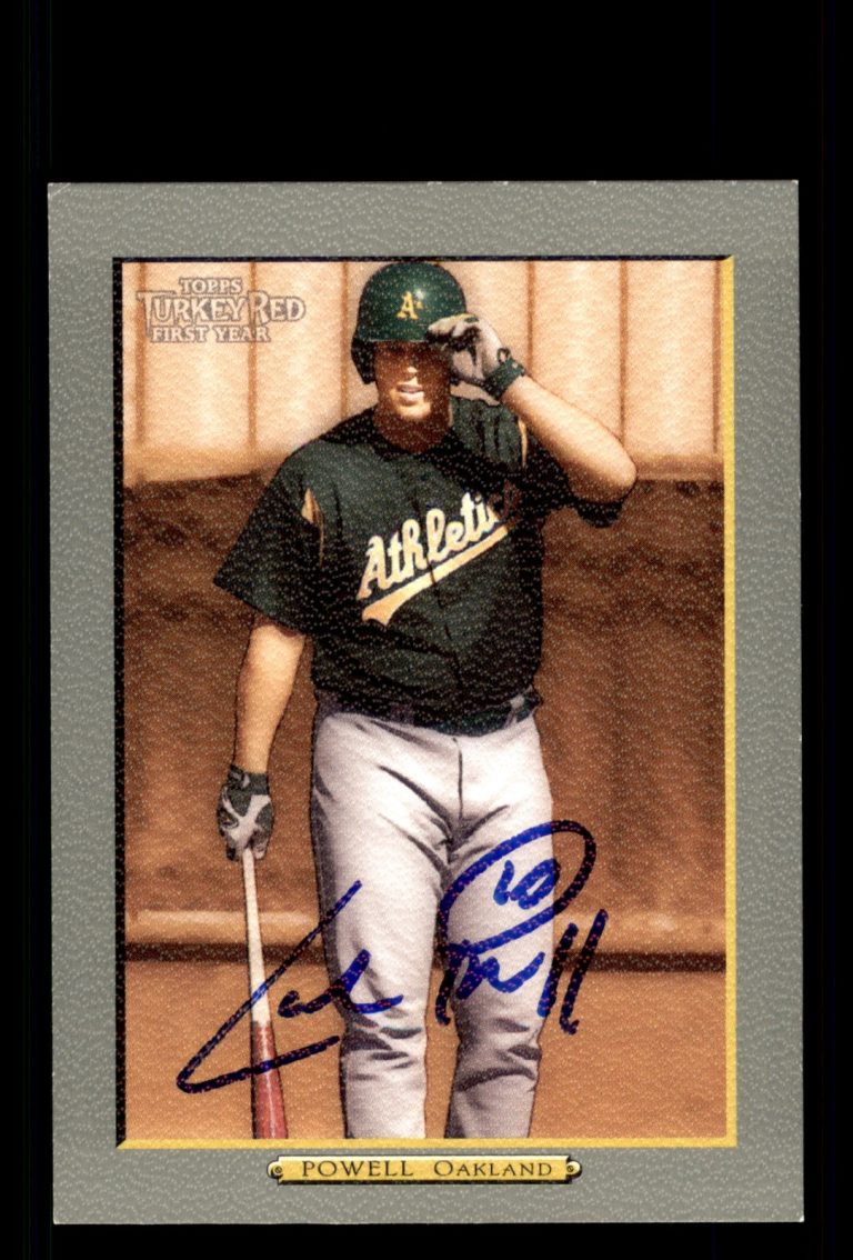 Signed Baseball Card Auto Landon Powell 2005 Topps Turkey Red #271 Oakland A's