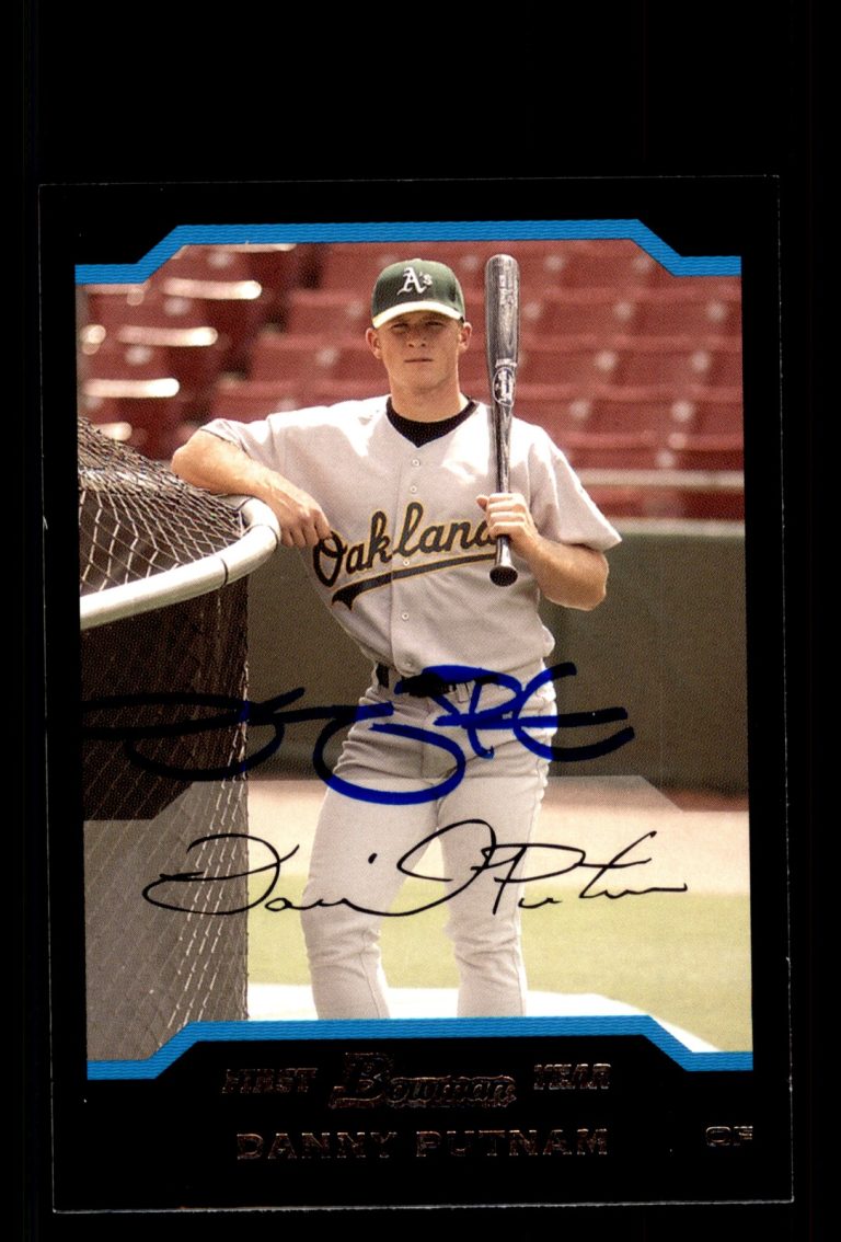 Signed Baseball Card Auto Danny Putnam 2004 Bowman #BDP65 Oakland Athletics