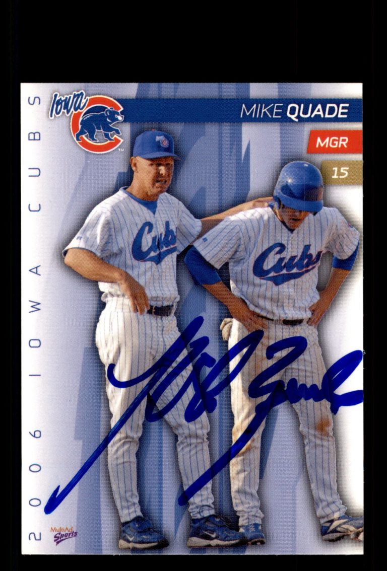 Signed Baseball Card Auto Mike Quade 2006 MultiAd Iowa Cubs