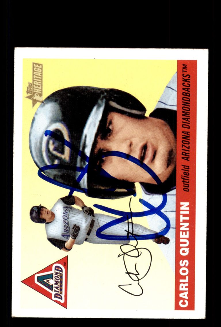 Signed Baseball Card Auto Carlos Quentin 2004 Topps Heritage #160 Diamondbacks