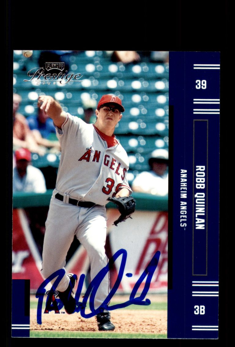 Signed Baseball Card Auto Robb Quinlan 2005 Playoff Prestige #20 Angels