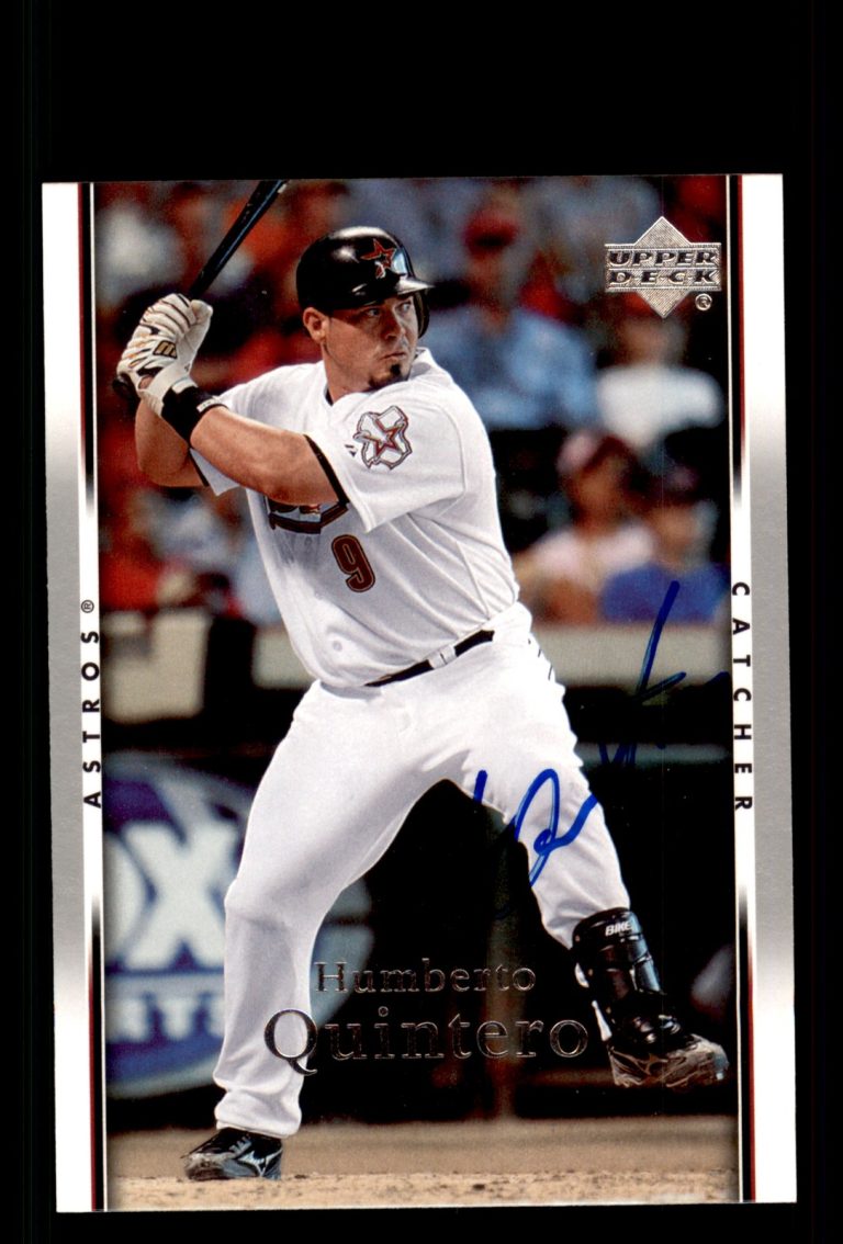 Signed Baseball Card Auto Humberto Quintero 2007 Upper Deck #721 Houston Astros