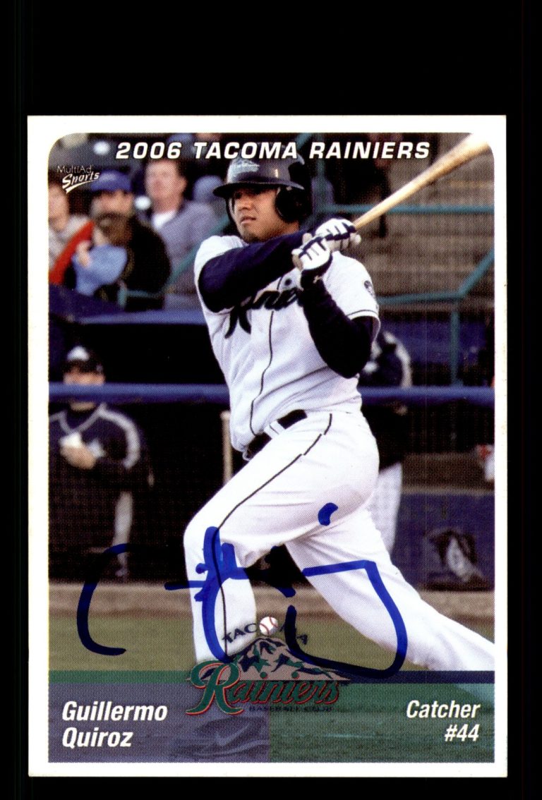 Signed Baseball Card Auto Guillermo Quiroz 2006 MultiAd Tacoma Rainiers