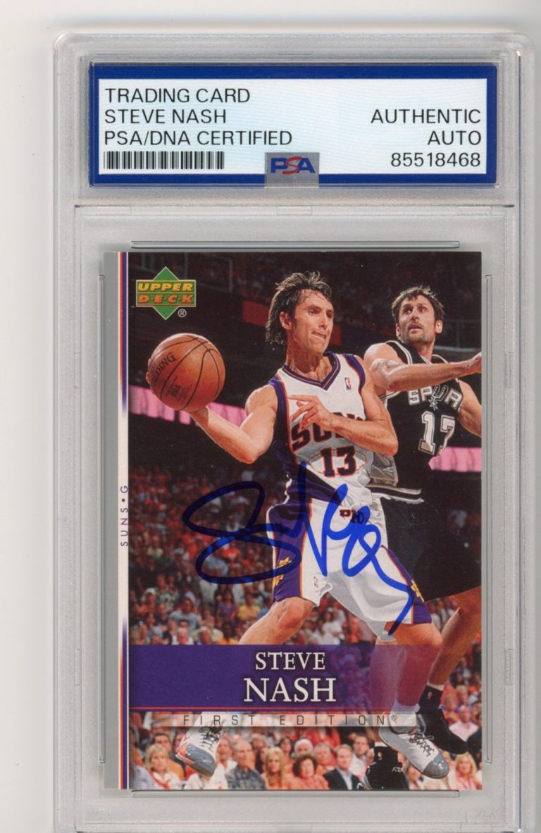 Signed Basketball Card Auto Steve Nash 2007-08 Upper Deck First Edition PSA/DNA