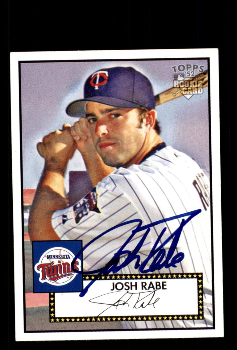 Signed Baseball Card Auto Josh Rabe 2006 Topps '52 Rookies #176 Minnesota Twins