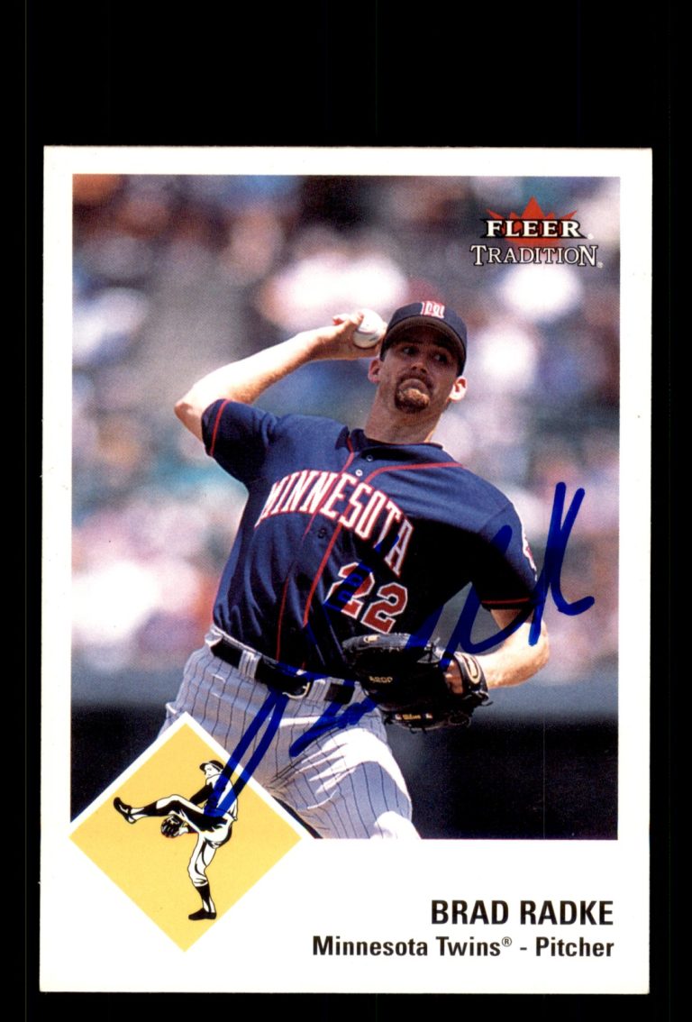 Signed Baseball Card Auto Brad Radke 2003 Fleer Tradition #369 Minnesota Twins