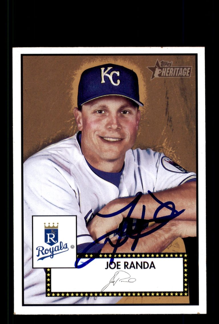 Signed Baseball Card Auto Joe Randa 2001 Topps Heritage #149 Kansas City Royals