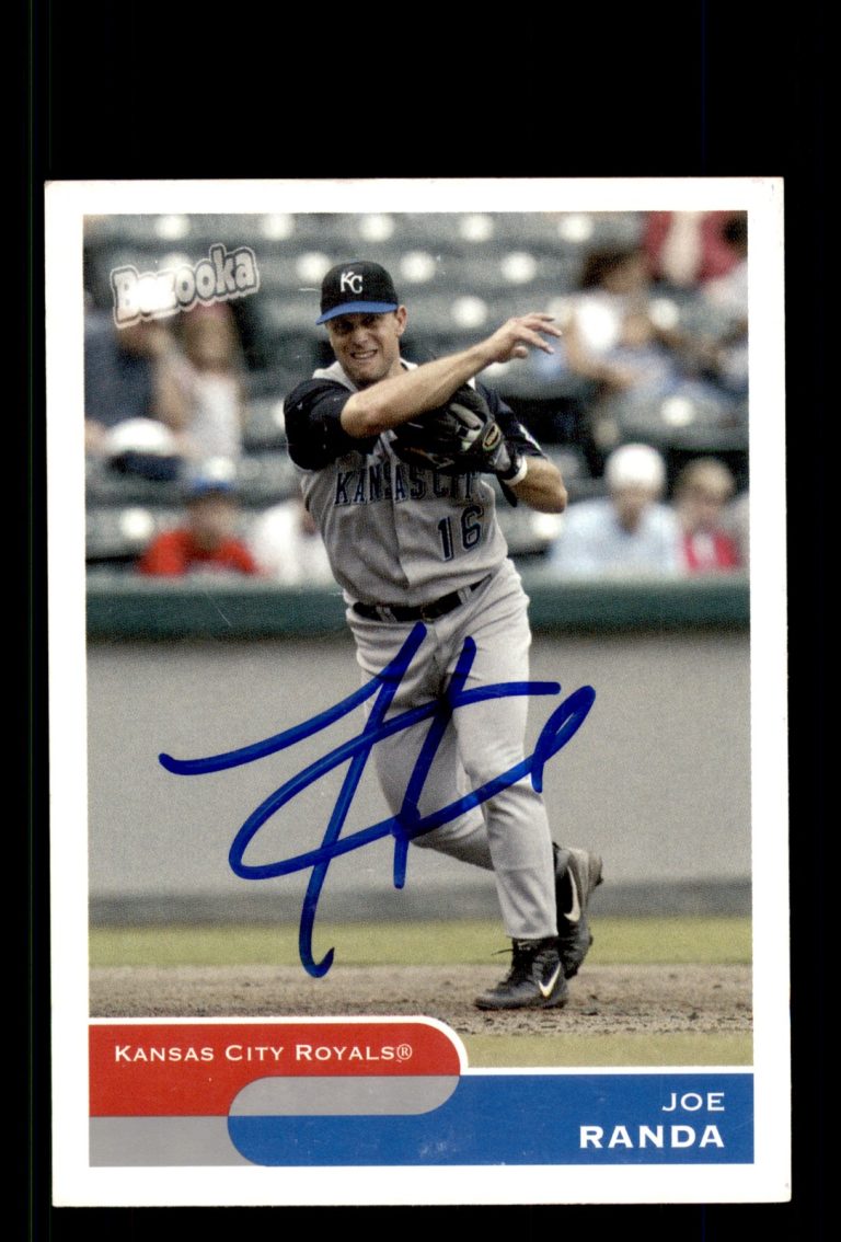 Signed Baseball Card Auto Joe Randa 2004 Topps Bazooka #38 Kansas City Royals